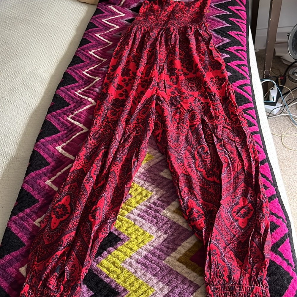 Free People Strapless Romper Onesie Medium - Picture 3 of 8